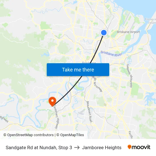 Sandgate Rd at Nundah, Stop 3 to Jamboree Heights map