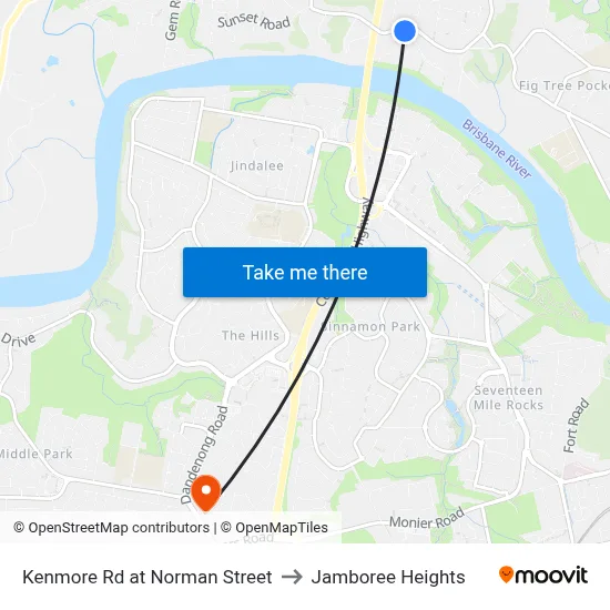 Kenmore Rd at Norman Street to Jamboree Heights map