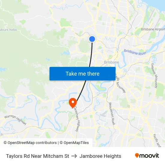 Taylors Rd Near Mitcham St to Jamboree Heights map