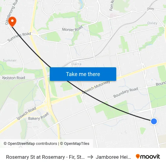 Rosemary St at Rosemary - Fir, Stop 73 to Jamboree Heights map