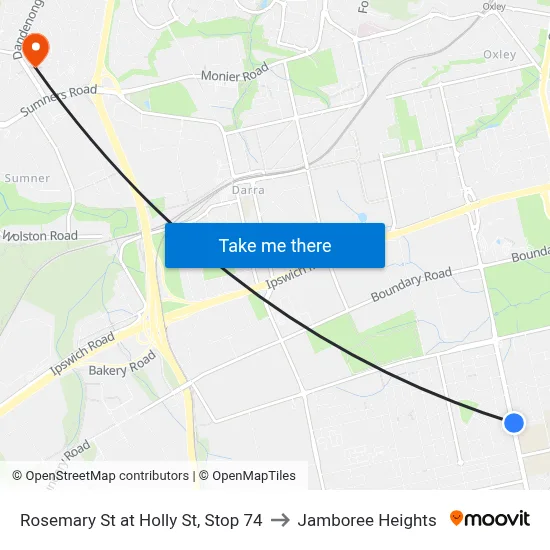 Rosemary St at Holly St, Stop 74 to Jamboree Heights map