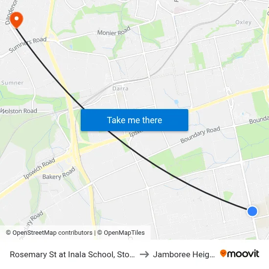 Rosemary St at Inala School, Stop 75 to Jamboree Heights map