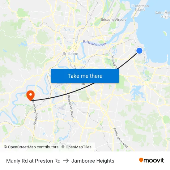 Manly Rd at Preston Rd to Jamboree Heights map