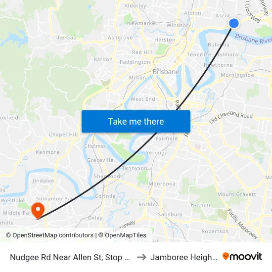 Nudgee Rd Near Allen St, Stop 29 to Jamboree Heights map