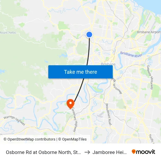 Osborne Rd at Osborne North, Stop 51 to Jamboree Heights map