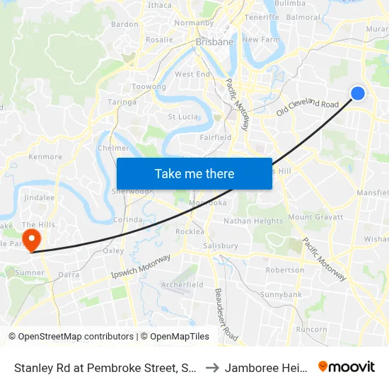 Stanley Rd at Pembroke Street, Stop 42 to Jamboree Heights map
