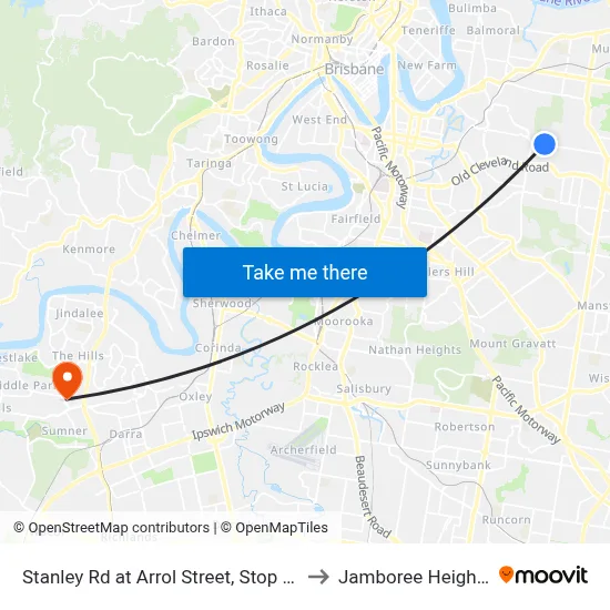 Stanley Rd at Arrol Street, Stop 37 to Jamboree Heights map