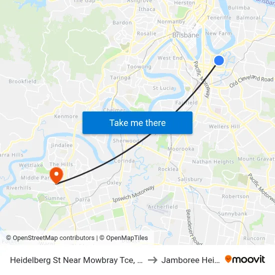 Heidelberg St Near Mowbray Tce, Stop 14 to Jamboree Heights map
