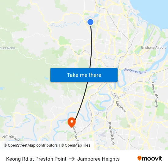 Keong Rd at Preston Point to Jamboree Heights map