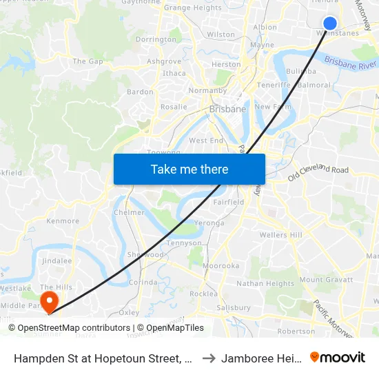 Hampden St at Hopetoun Street, Stop 30 to Jamboree Heights map