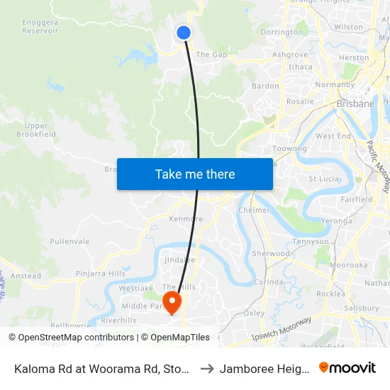 Kaloma Rd at Woorama Rd, Stop 39 to Jamboree Heights map
