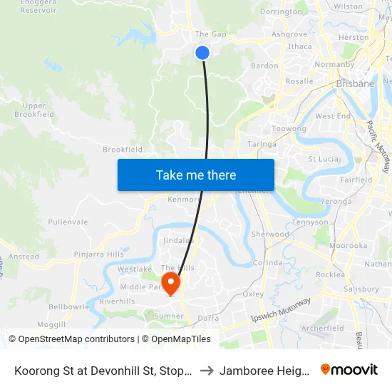 Koorong St at Devonhill St, Stop 37 to Jamboree Heights map