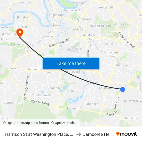 Harrison St at Washington Place, Stop 90 to Jamboree Heights map