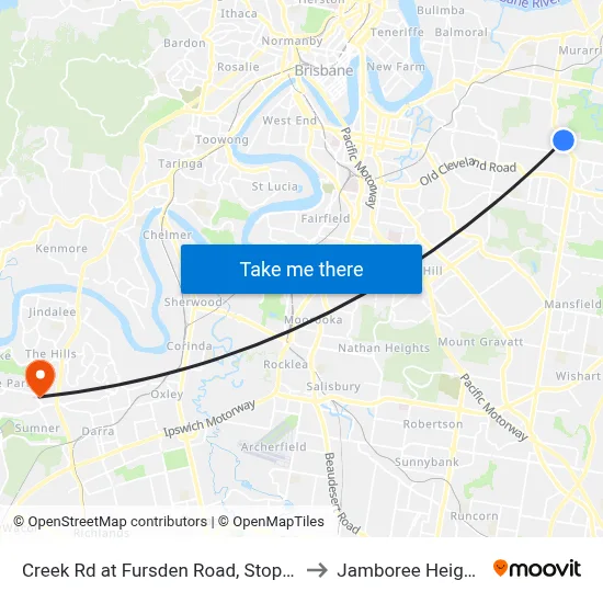 Creek Rd at Fursden Road, Stop 47 to Jamboree Heights map