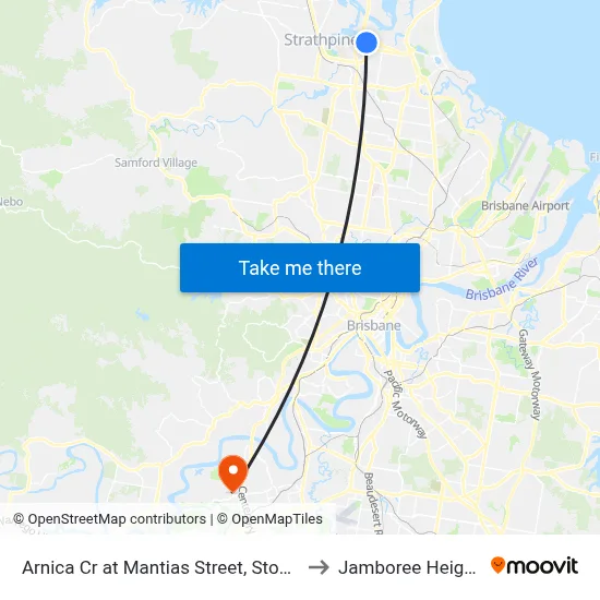 Arnica Cr at Mantias Street, Stop 56 to Jamboree Heights map