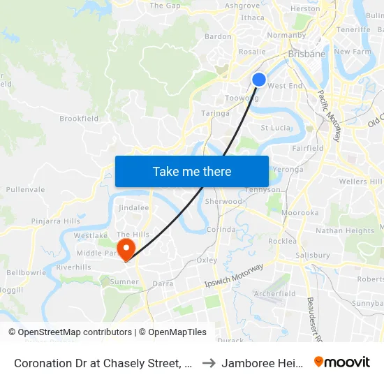 Coronation Dr at Chasely Street, Stop 8 to Jamboree Heights map