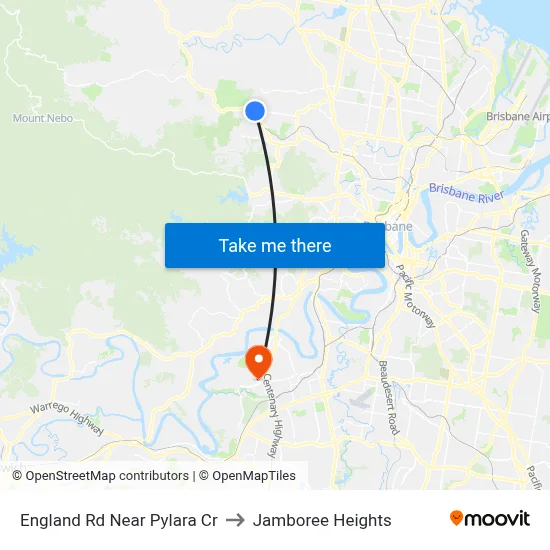 England Rd Near Pylara Cr to Jamboree Heights map