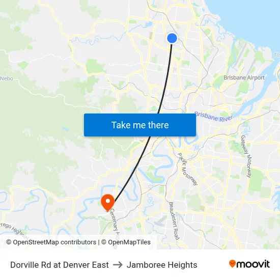 Dorville Rd at Denver East to Jamboree Heights map