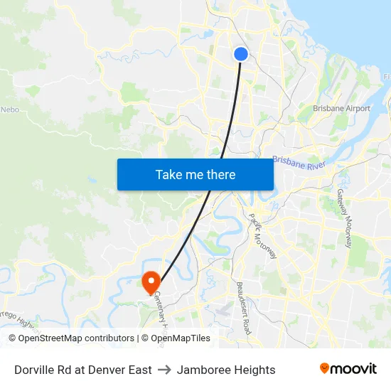 Dorville Rd at Denver East to Jamboree Heights map