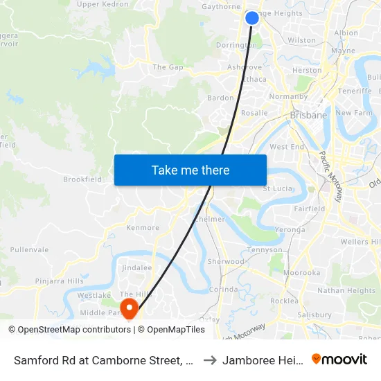 Samford Rd at Camborne Street, Stop 28 to Jamboree Heights map
