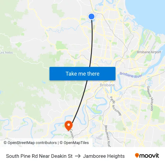 South Pine Rd Near Deakin St to Jamboree Heights map