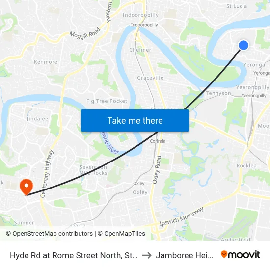 Hyde Rd at Rome Street North, Stop 27 to Jamboree Heights map