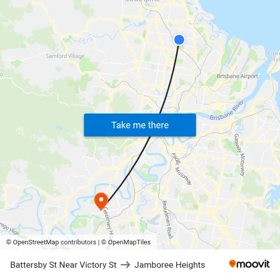 Battersby St Near Victory St to Jamboree Heights map