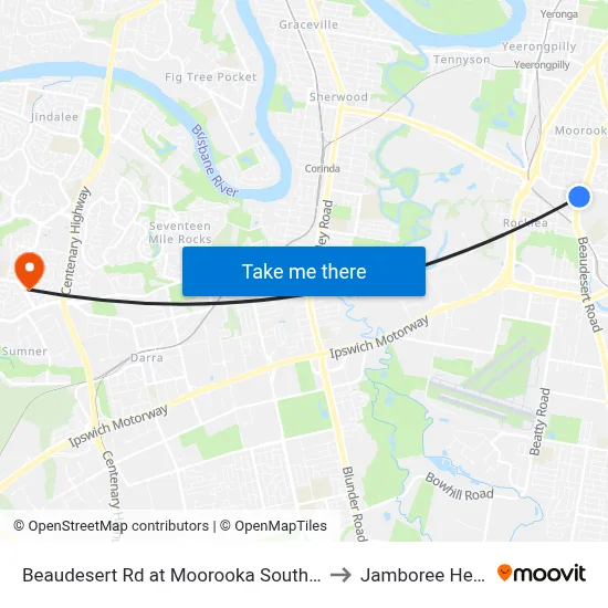Beaudesert Rd at Moorooka South, Stop 38 to Jamboree Heights map