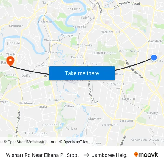 Wishart Rd Near Elkana Pl, Stop 76 to Jamboree Heights map