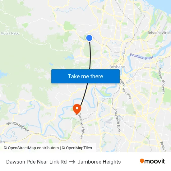 Dawson Pde Near Link Rd to Jamboree Heights map