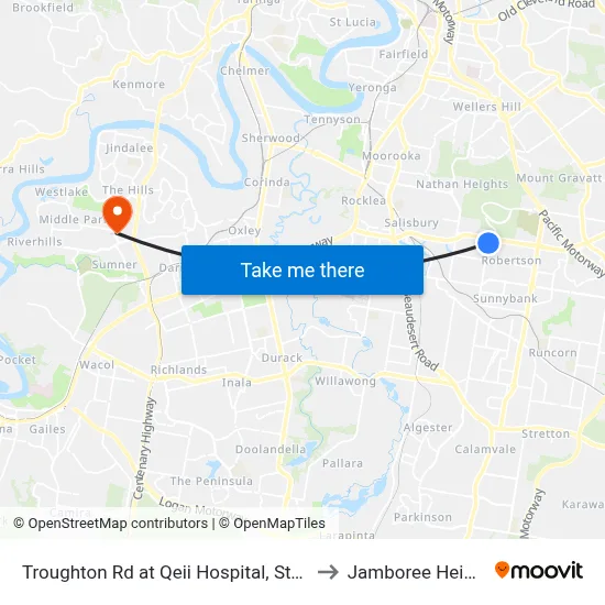 Troughton Rd at Qeii Hospital, Stop 37 to Jamboree Heights map