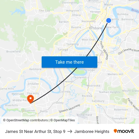James St Near Arthur St, Stop 9 to Jamboree Heights map