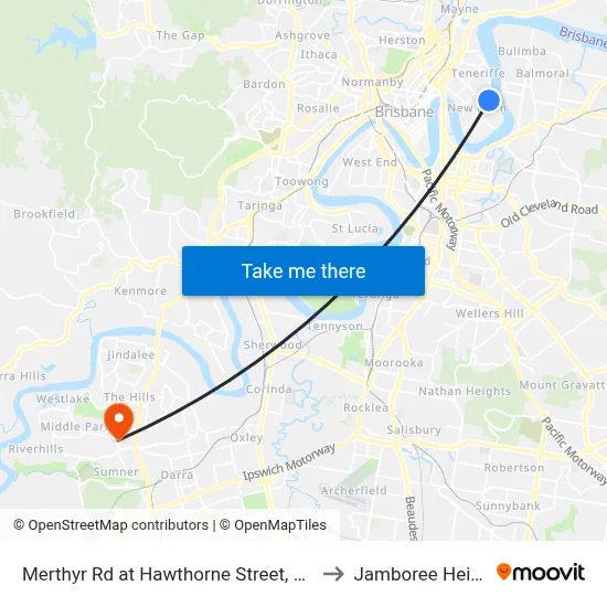 Merthyr Rd at Hawthorne Street, Stop 13 to Jamboree Heights map