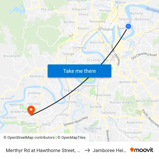 Merthyr Rd at Hawthorne Street, Stop 13 to Jamboree Heights map