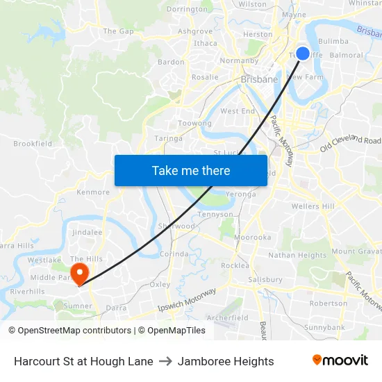 Harcourt St at Hough Lane to Jamboree Heights map