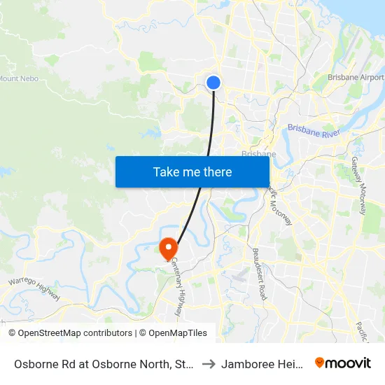 Osborne Rd at Osborne North, Stop 51 to Jamboree Heights map