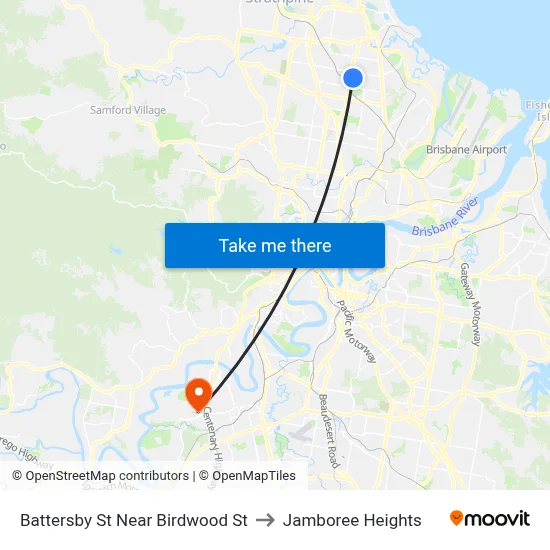 Battersby St Near Birdwood St to Jamboree Heights map