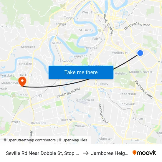 Seville Rd Near Dobbie St, Stop 47c to Jamboree Heights map