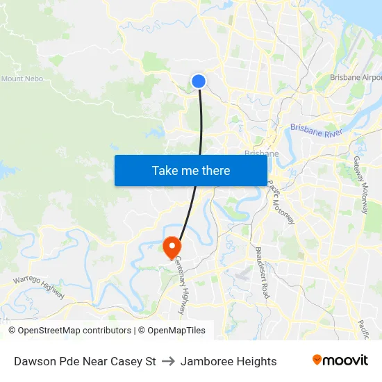 Dawson Pde Near Casey St to Jamboree Heights map