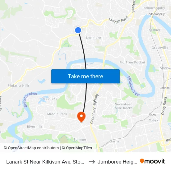 Lanark St Near Kilkivan Ave, Stop 39a to Jamboree Heights map