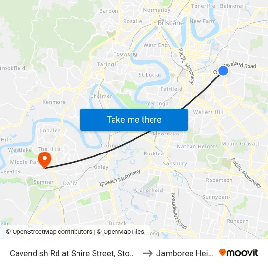 Cavendish Rd at Shire Street, Stop 27/28 to Jamboree Heights map