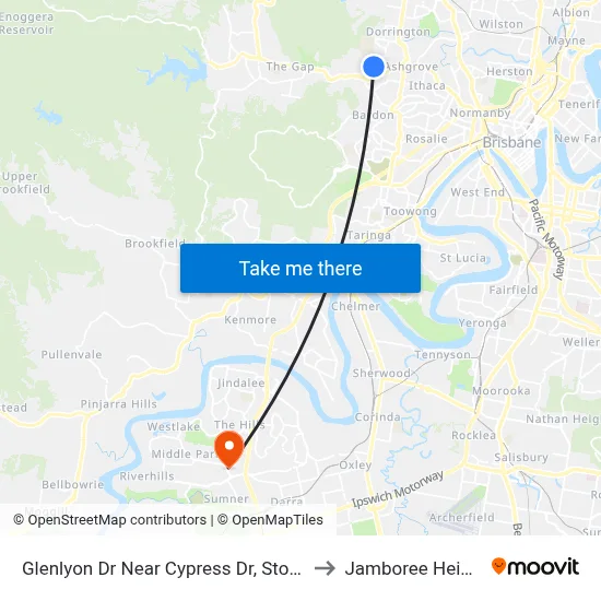 Glenlyon Dr Near Cypress Dr, Stop 39c to Jamboree Heights map
