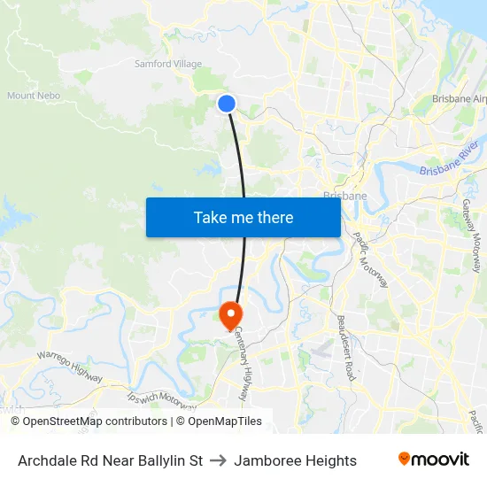 Archdale Rd Near Ballylin St to Jamboree Heights map