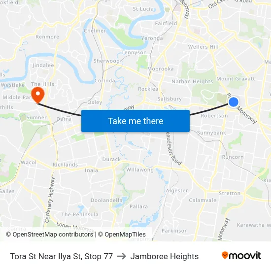 Tora St Near Ilya St, Stop 77 to Jamboree Heights map