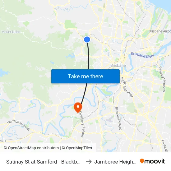 Satinay St at Samford - Blackbutt to Jamboree Heights map