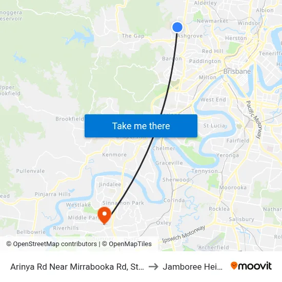 Arinya Rd Near Mirrabooka Rd, Stop 39 to Jamboree Heights map
