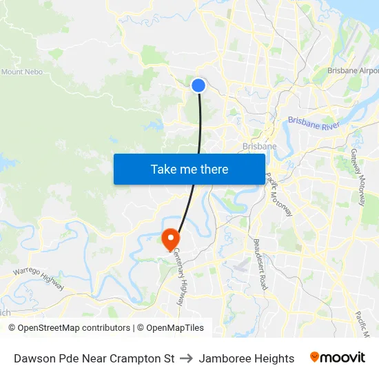 Dawson Pde Near Crampton St to Jamboree Heights map