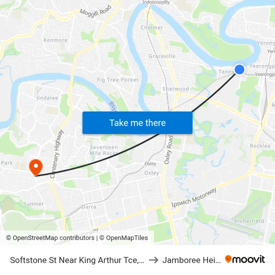Softstone St Near King Arthur Tce, Stop 38 to Jamboree Heights map