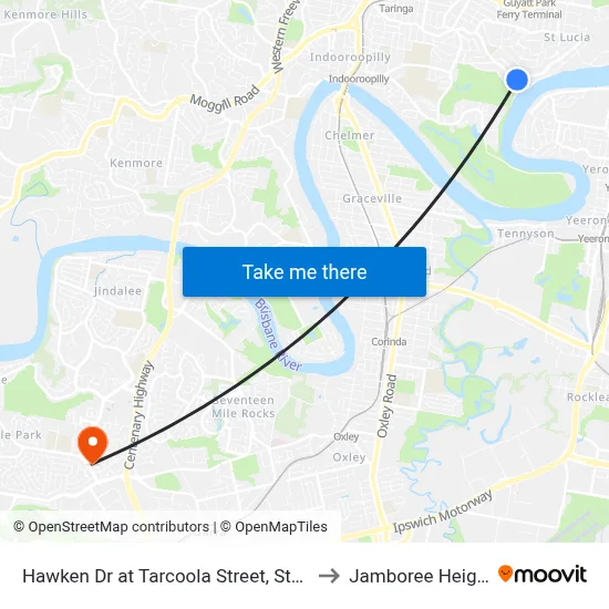 Hawken Dr at Tarcoola Street, Stop 27 to Jamboree Heights map
