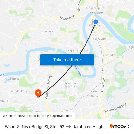 Wharf St Near Bridge St, Stop 52 to Jamboree Heights map